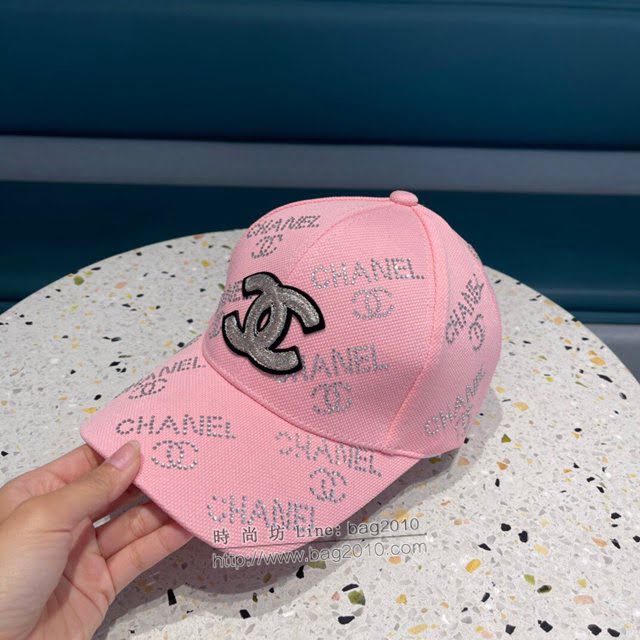 Chanel新品女士帽子 香奈兒經典燙鑽棒球帽鴨舌帽  mm1287